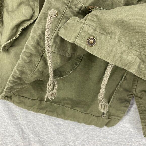 Country Romatic Jacket Women Small Army Green Military Utility Hoodie Detachable - Picture 12 of 15